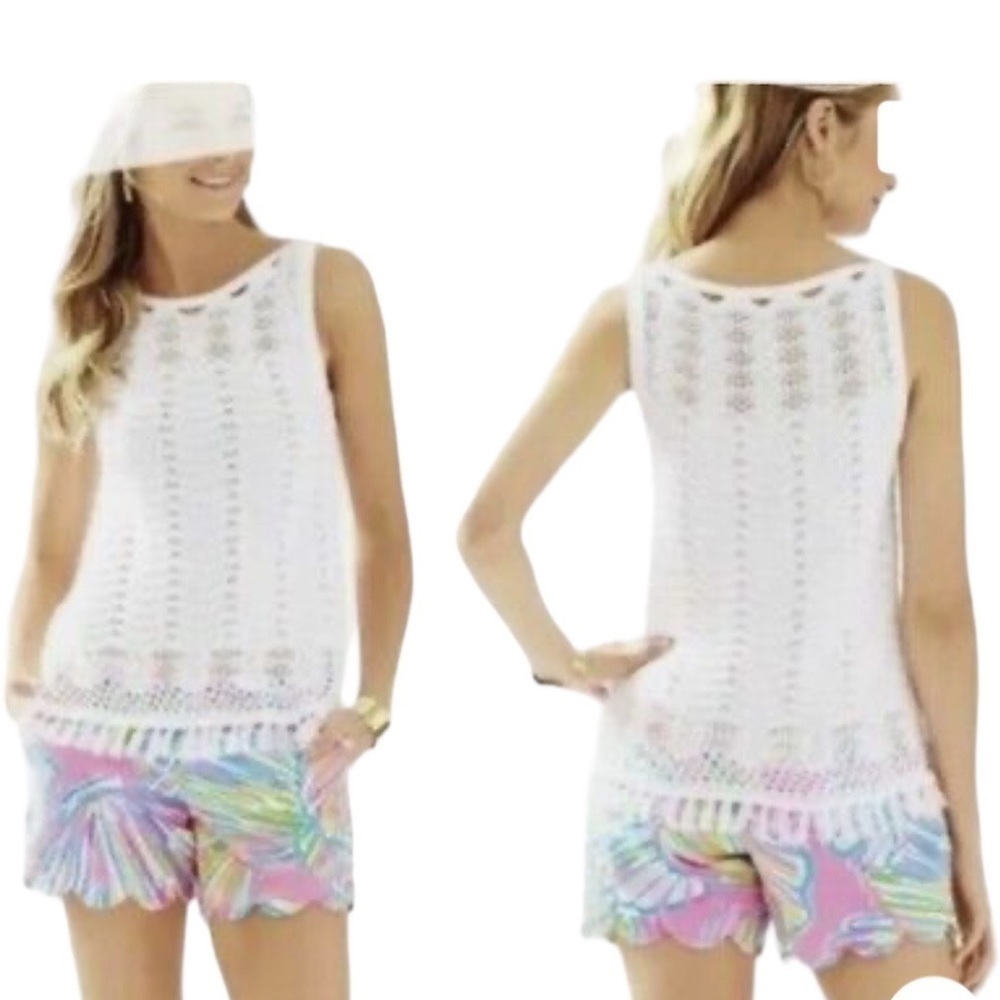 Lilly Pulitzer Brooklyn Knit Sweater Nautical White Size Small